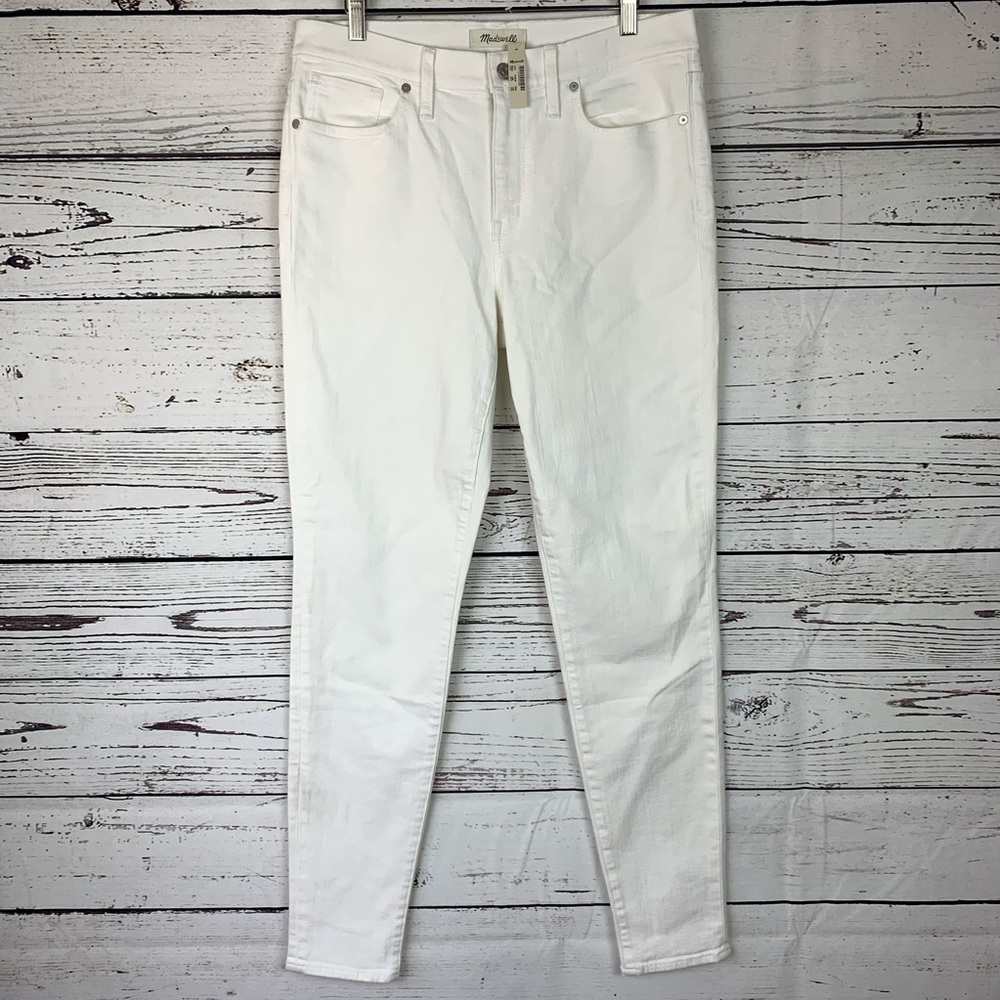 Madewell White 9” High Riser Skinny Skinny Jean